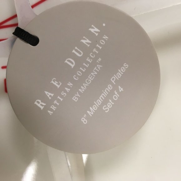 Rae Dunn Fun BBQ melamine salad desert plate set of 8 - Picture 8 of 11